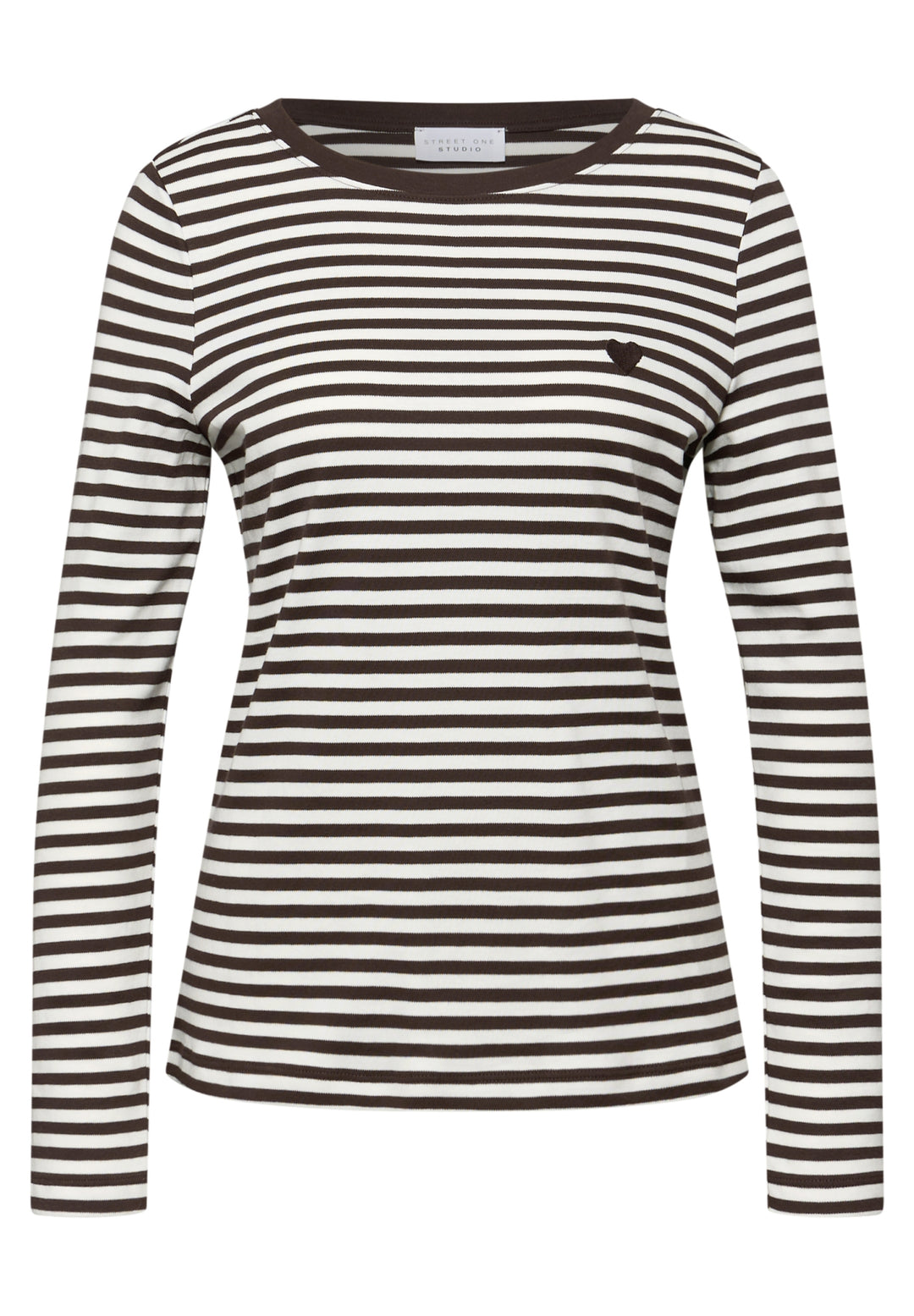 LTD QR_Studio_striped shirt w., plummy brown 26528 Bild 1