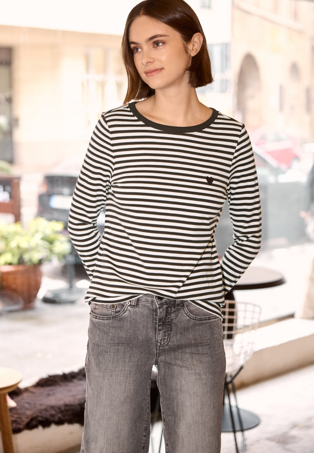 LTD QR_Studio_striped shirt w., plummy brown 26528 Bild 7