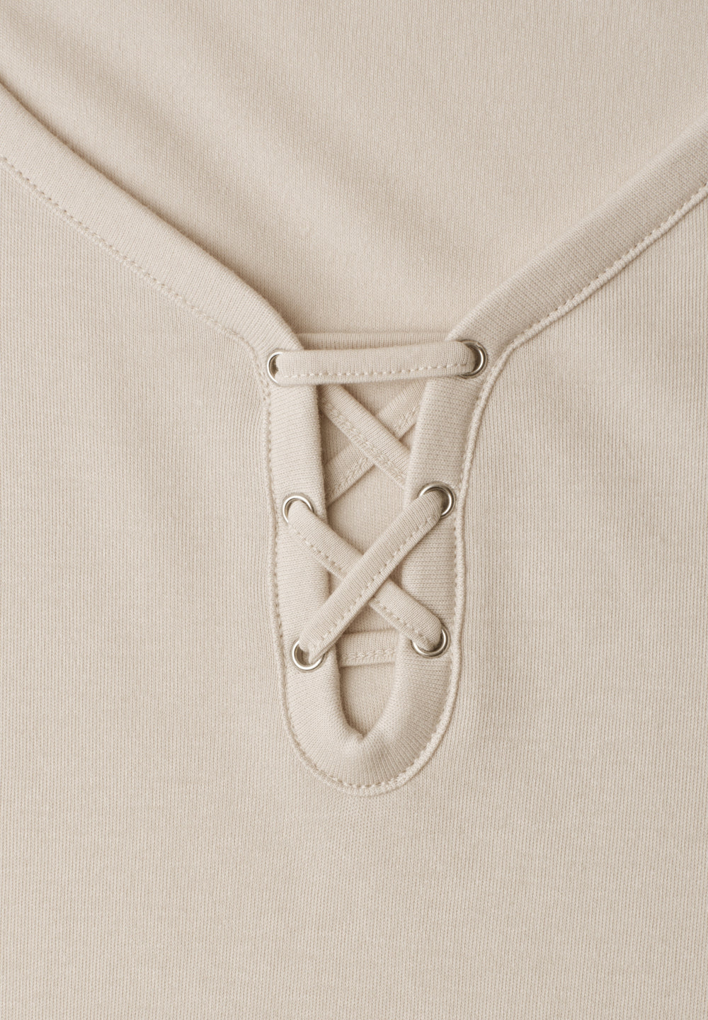 LTD QR Studio_Top w.lacing det, vanilla sand 17821 Bild 2