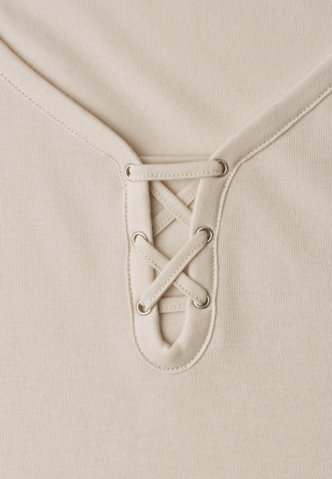 LTD QR Studio_Top w.lacing det, vanilla sand 17821 Bild 2