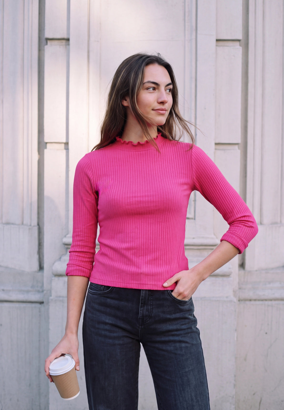 LTD QR_Studio_Turtle neck shir, ruby raspberry 17939 Bild 3