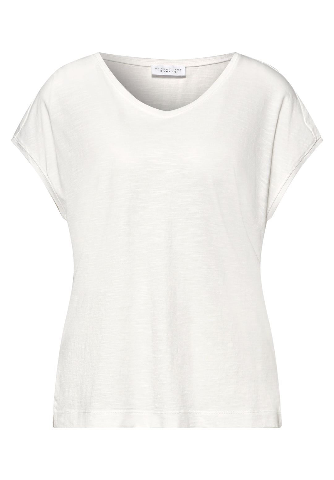 LTD QR_Studio_v-neck jersey sl, off white 10108 Bild 1