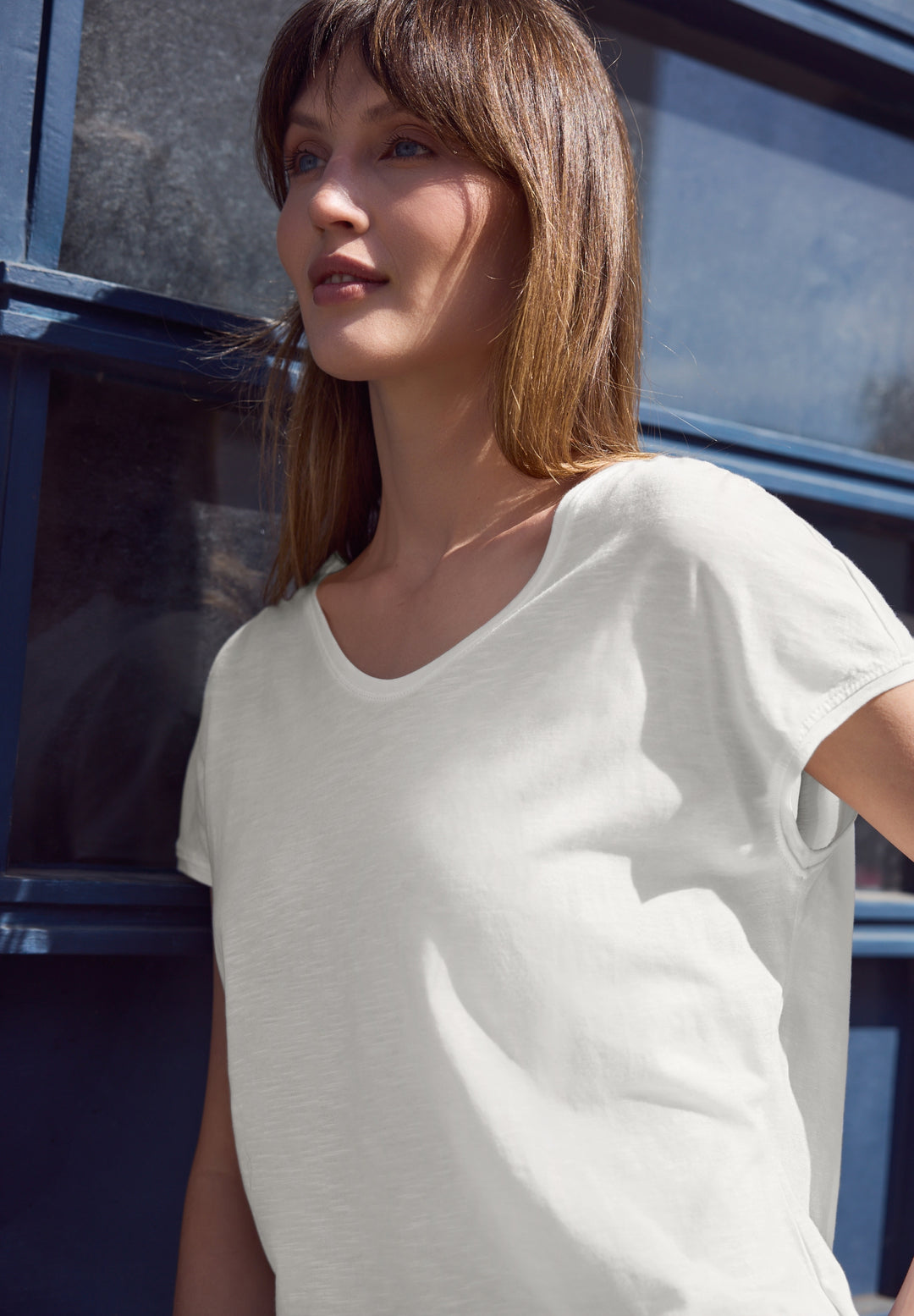 LTD QR_Studio_v-neck jersey sl, off white 10108 Bild 3