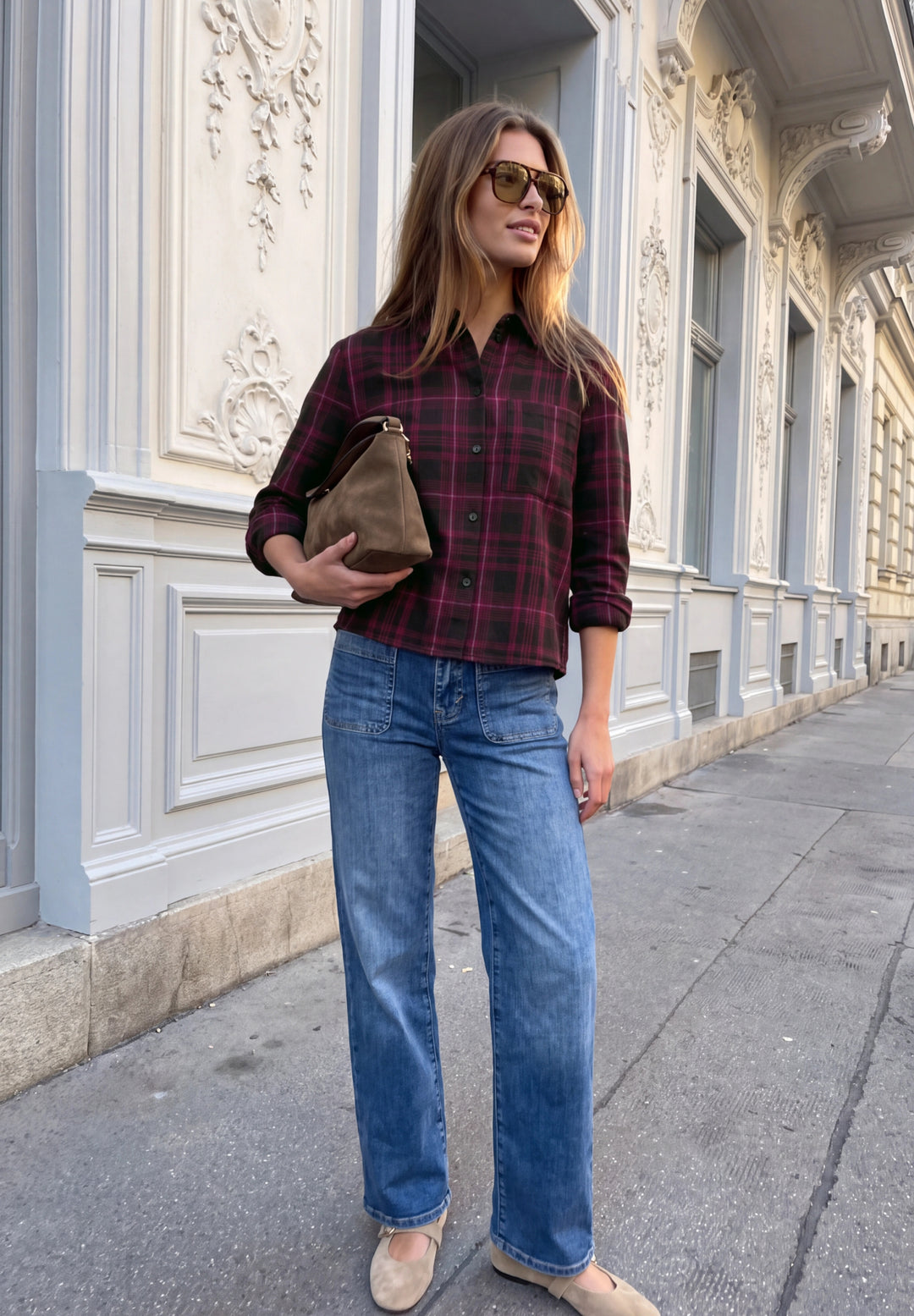 LTD QR Studio_YD Check Shirtco, russet red 37857 Bild 5