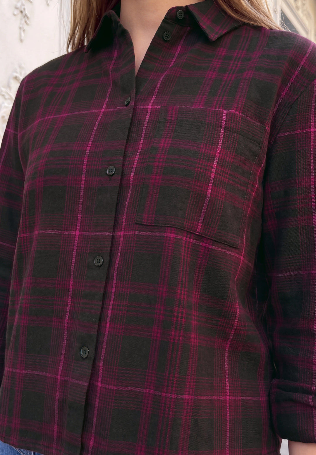 LTD QR Studio_YD Check Shirtco, russet red 37857 Bild 6