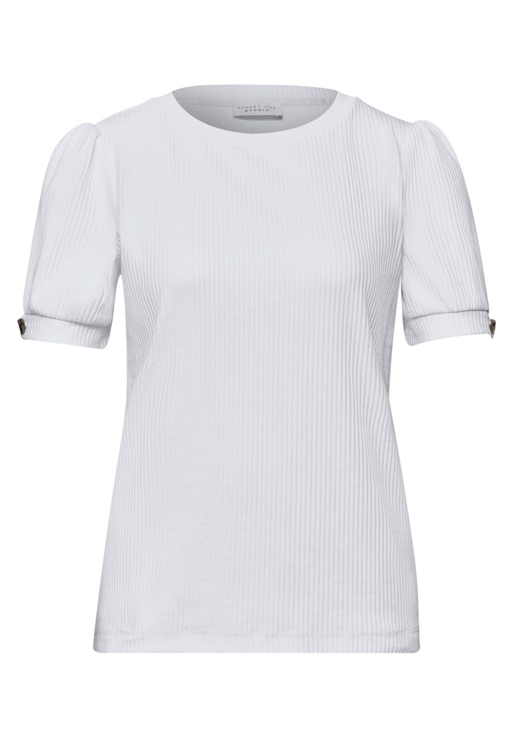 LTD_Studio_rib shirt w.deco bu, White 10000 Bild 1
