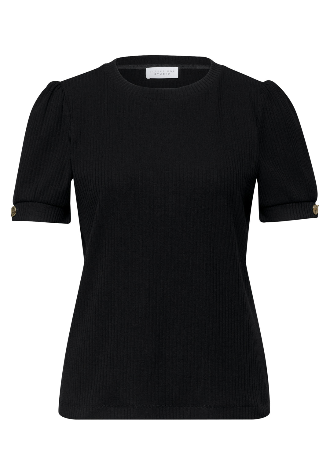 LTD_Studio_rib shirt w.deco bu, Black 10001 Bild 1