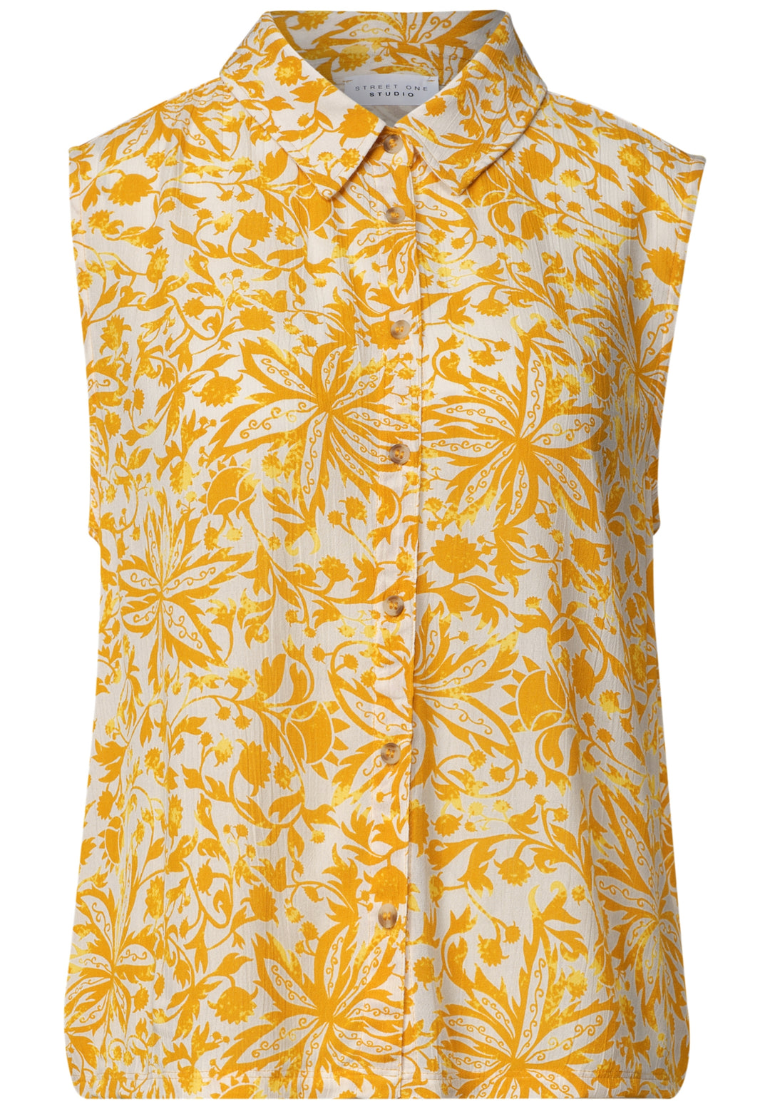printed mat-mix top w.blouse c, earthy yellow 37844 Bild 1