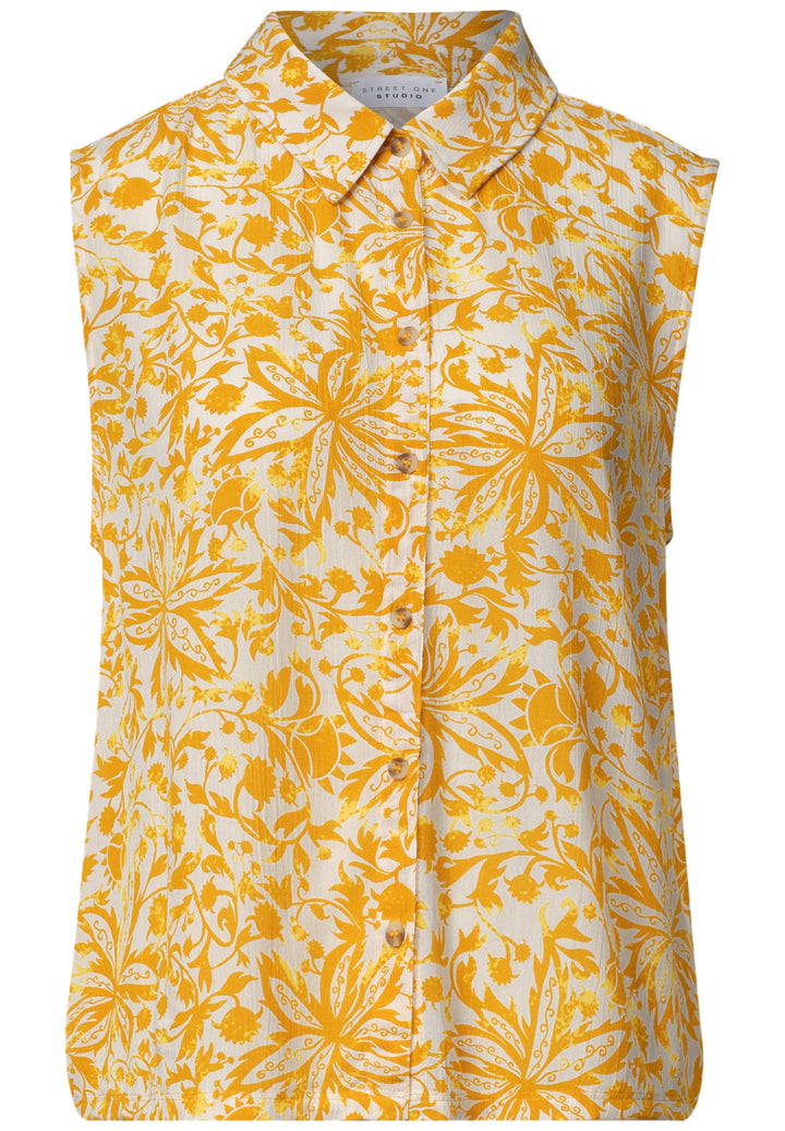printed mat-mix top w.blouse c, earthy yellow 37844 Bild 1