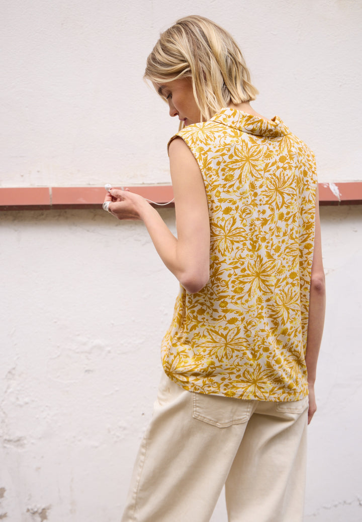 printed mat-mix top w.blouse c, earthy yellow 37844 Bild 4