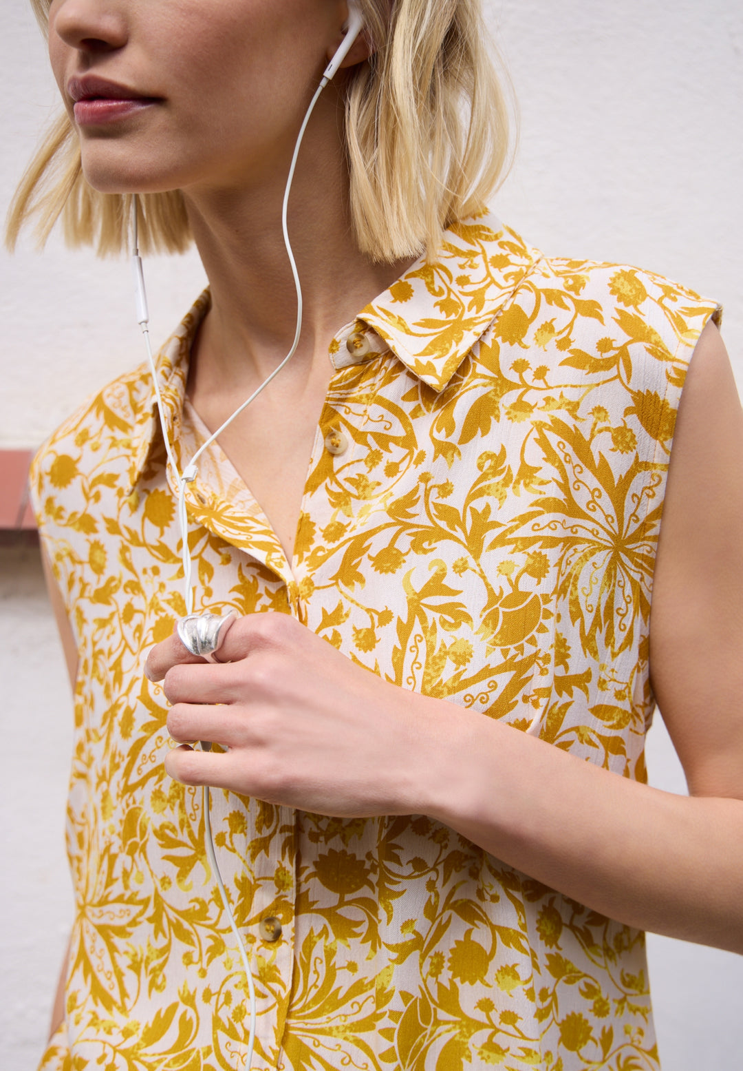 printed mat-mix top w.blouse c, earthy yellow 37844 Bild 6