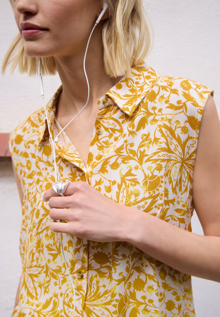 printed mat-mix top w.blouse c, earthy yellow 37844 Bild 6