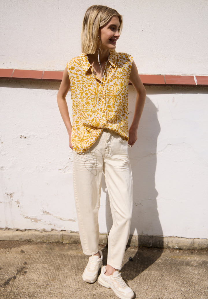 printed mat-mix top w.blouse c, earthy yellow 37844 Bild 7