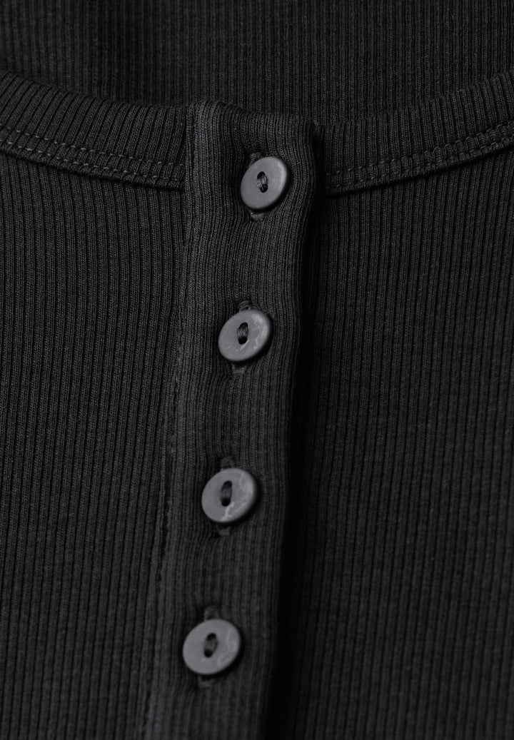 QR_Studio_basic rib shirt w.bu, Black 10001 Bild 2