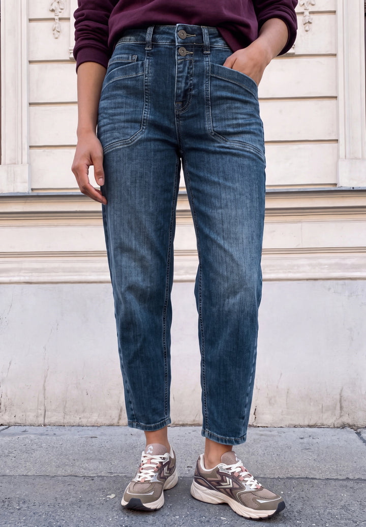 QR Studio Style Cleo Barrel Fi, mid blue random washed 18073 Bild 3