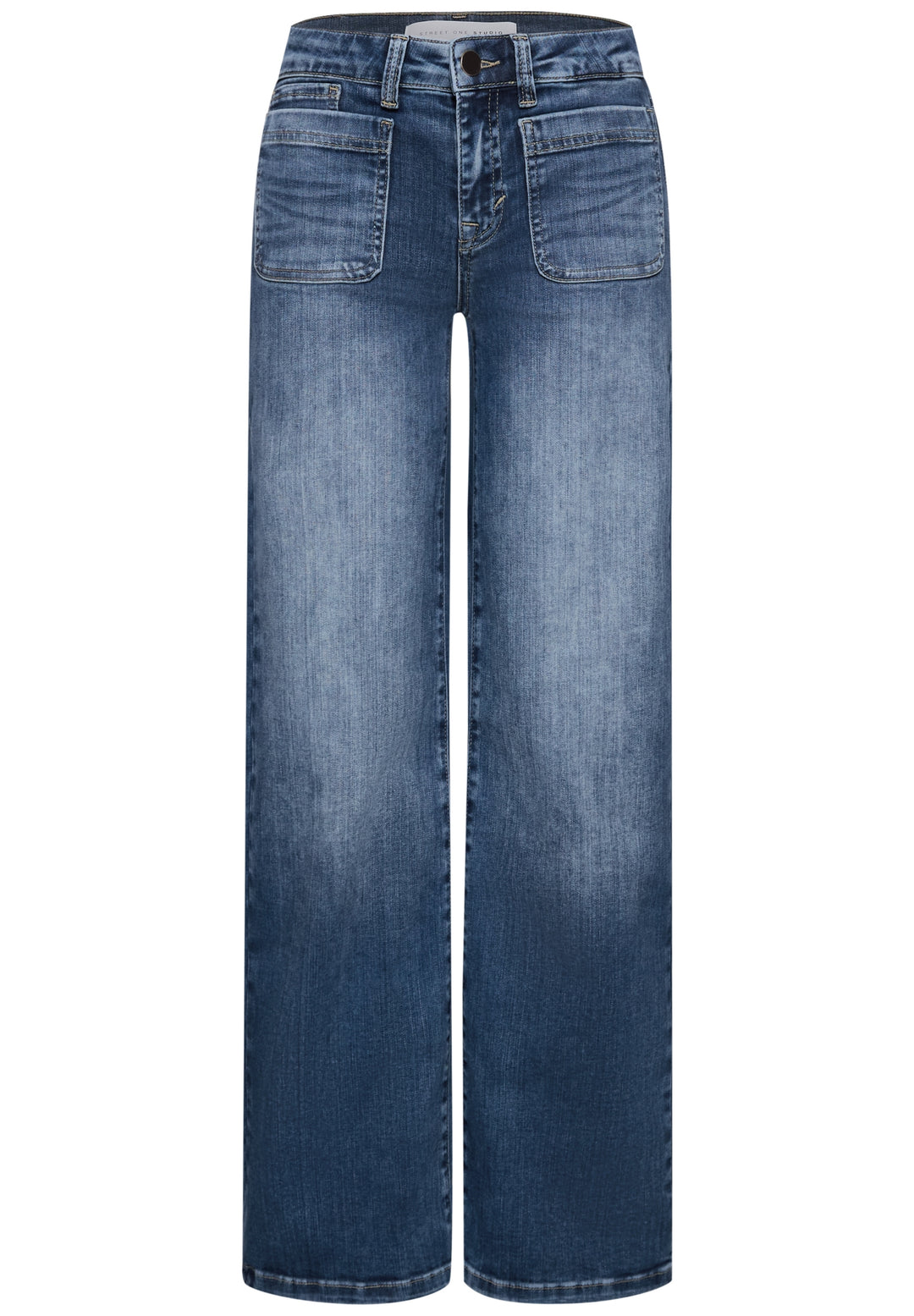 QR Studio Style Luca Wide Leg,, mid blue heavy washed 18076 Bild 1