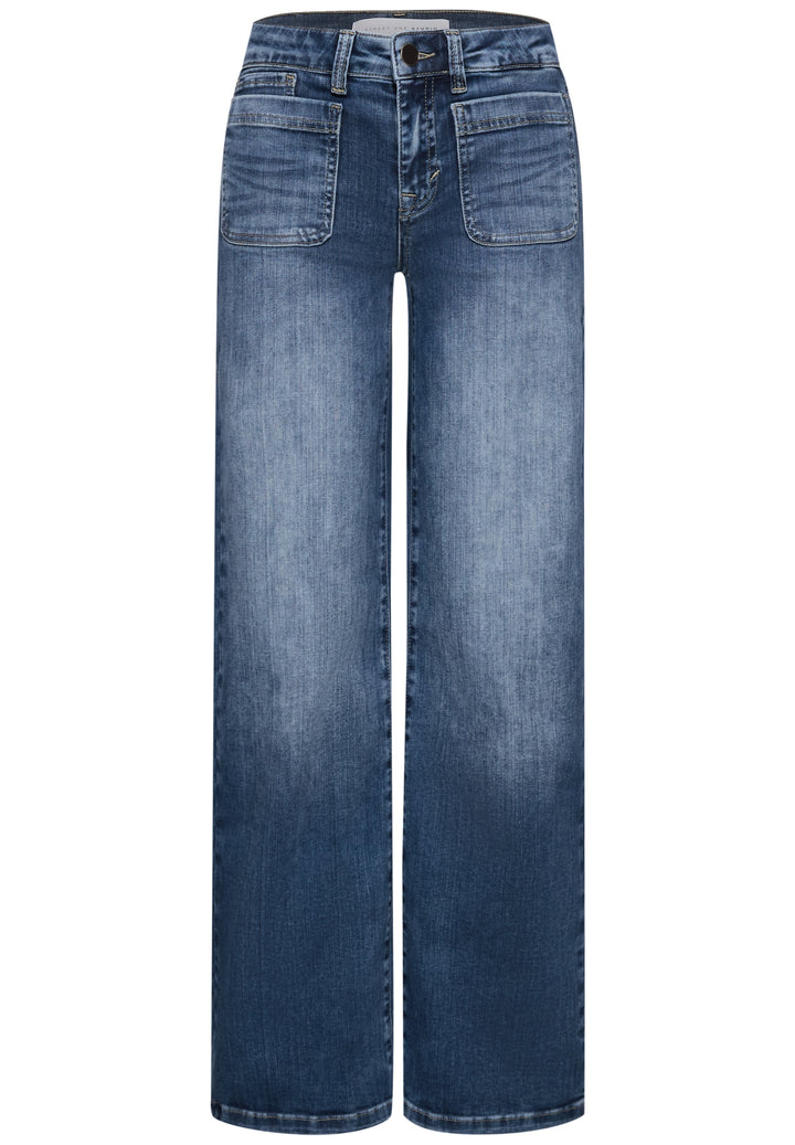 QR Studio Style Luca Wide Leg,, mid blue heavy washed 18076 Bild 1