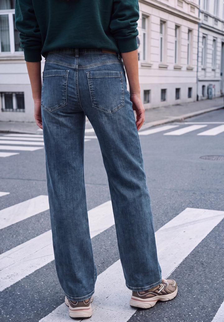 QR Studio Style Luca Wide Leg,, mid blue heavy washed 18076 Bild 4
