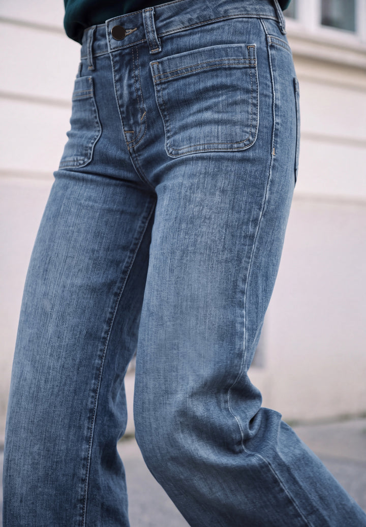 QR Studio Style Luca Wide Leg,, mid blue heavy washed 18076 Bild 6
