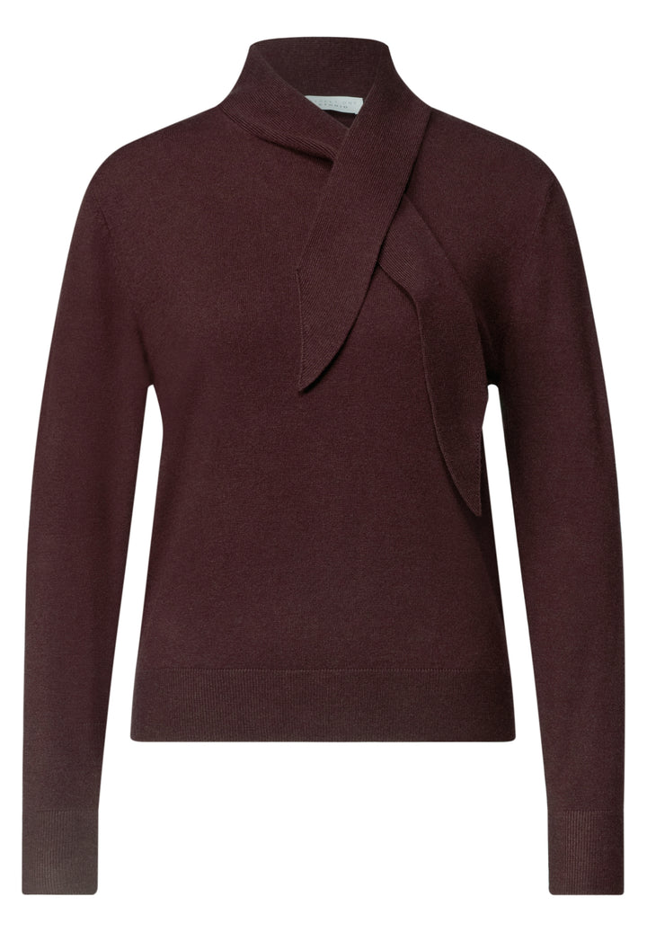 Scarf collar sweater, russet red 17857 Bild 1