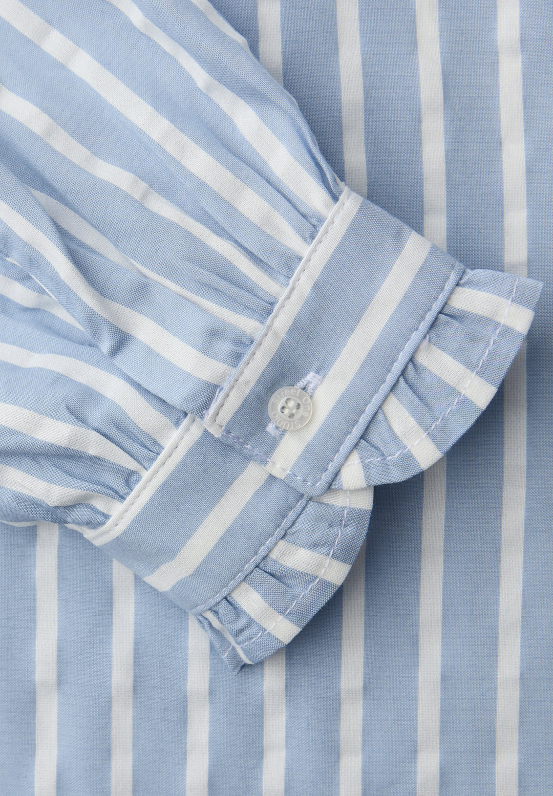 Seersucker striped tunic blous, original blue 22289 Bild 2