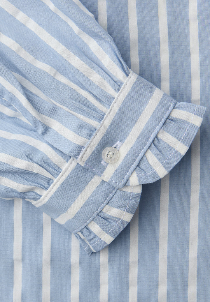 Seersucker striped tunic blous, original blue 22289 Bild 2