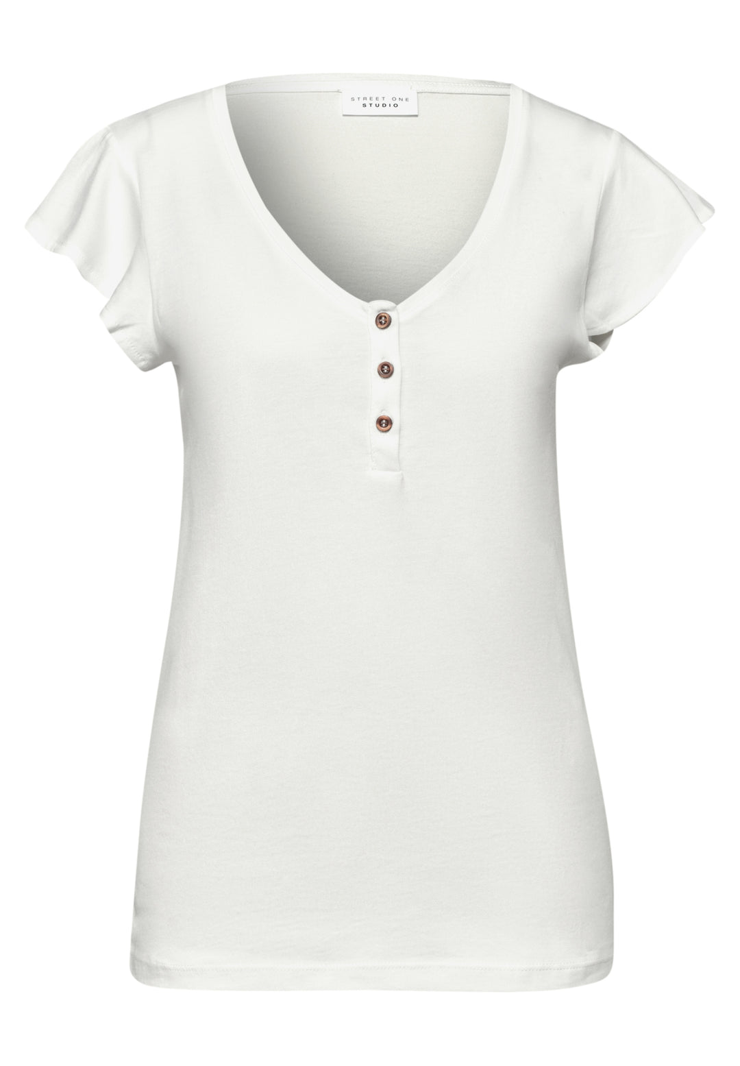 shirt w.button panel and volan, off white 10108 Bild 1