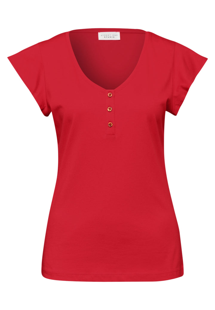 shirt w.button panel and volan, chili red 17288 Bild 1