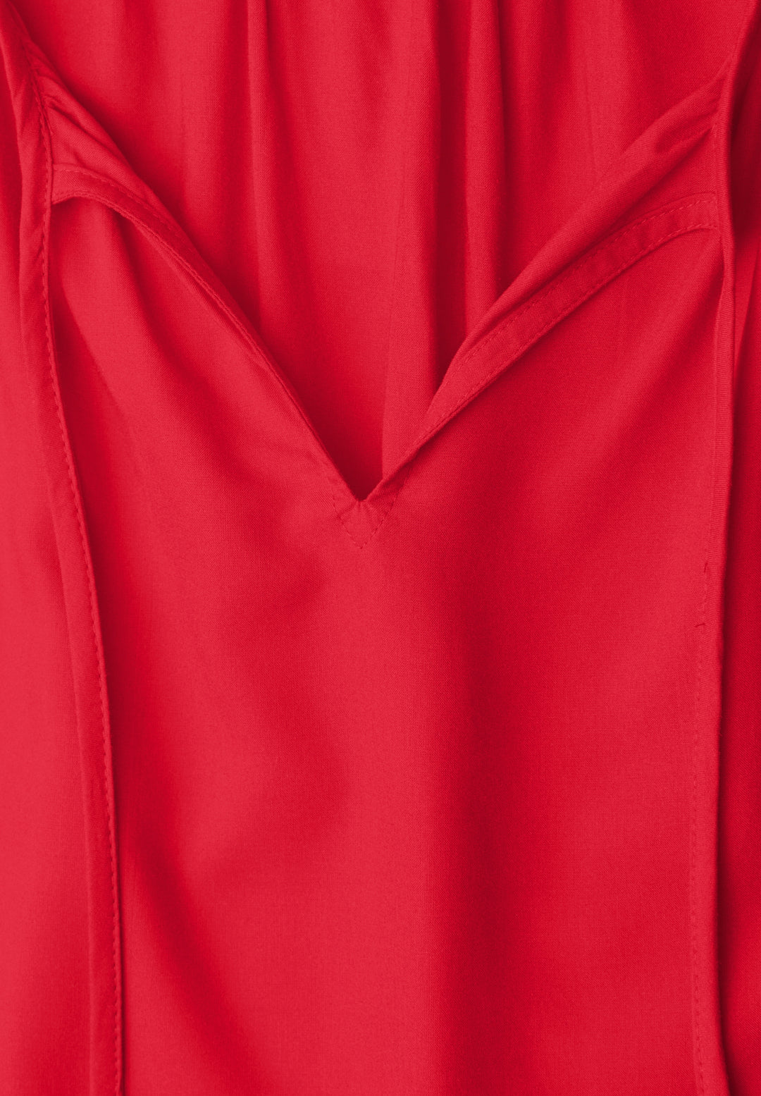 Shirtblouse w string detail UN, chili red 17288 Bild 2