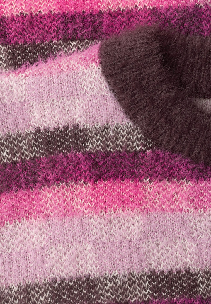 Stripe jacquard sweater, russet red 37857 Bild 2