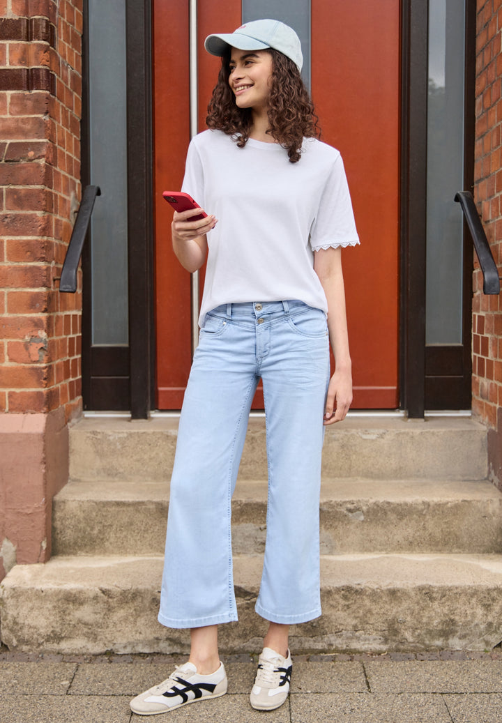 Studio_Basic shirt w.crochet c, White 10000 Bild 5
