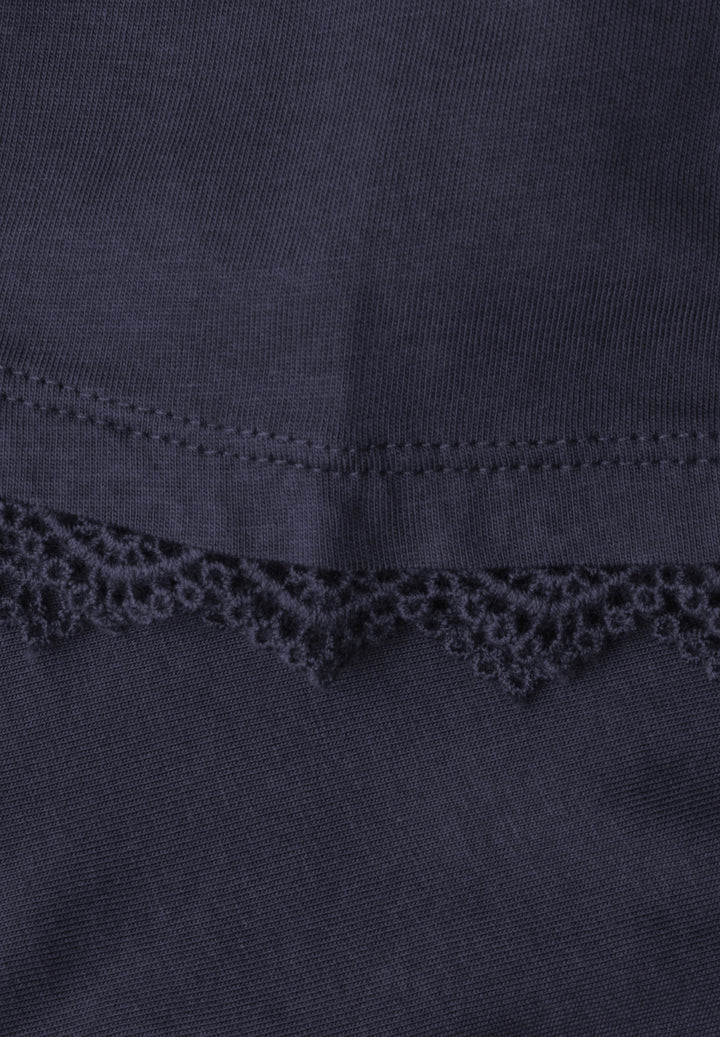 Studio_Basic shirt w.crochet c, maritime blue 17823 Bild 2