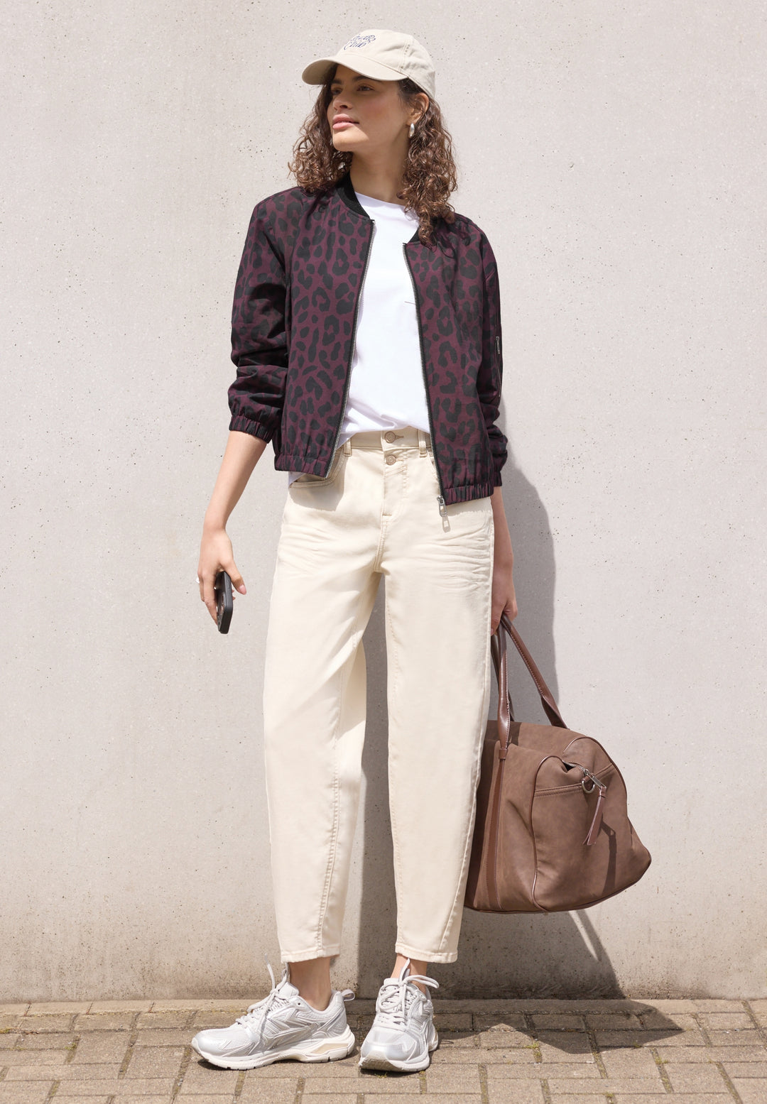 Studio Bomber Jkt w. AOP, very berry 27464 Bild 3