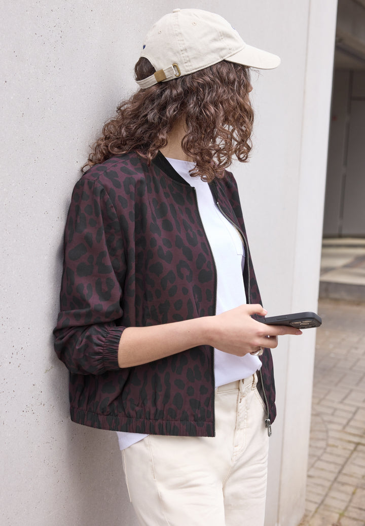 Studio Bomber Jkt w. AOP, very berry 27464 Bild 5