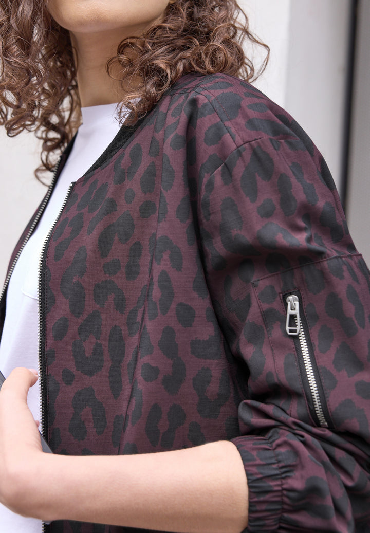 Studio Bomber Jkt w. AOP, very berry 27464 Bild 6