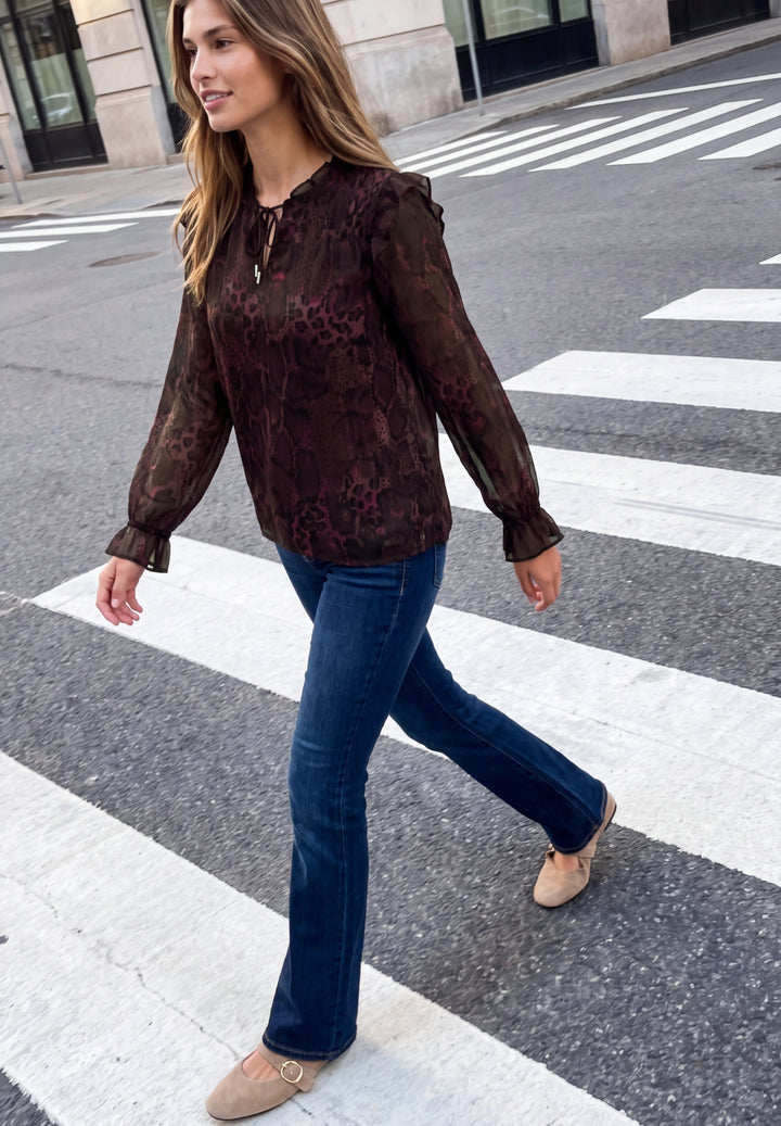 Studio_Chiffon tunic blouse w, russet red 37857 Bild 5