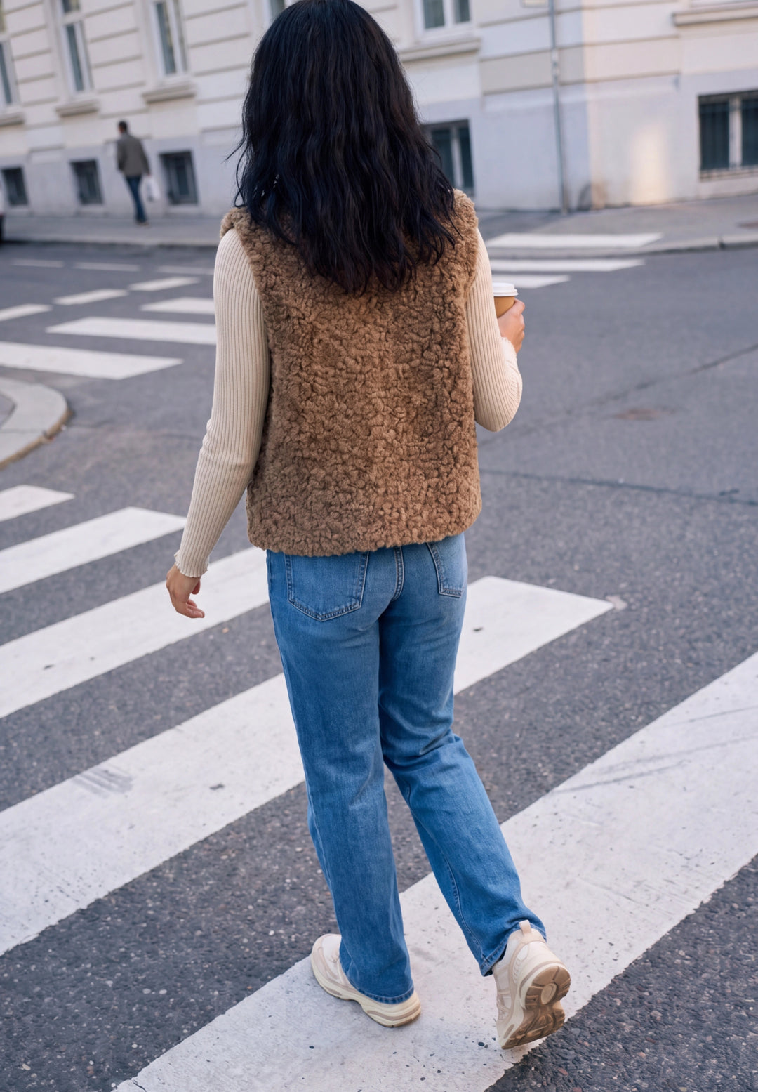 Studio Fake Fur Vest, Honey Brown 17562 Bild 4