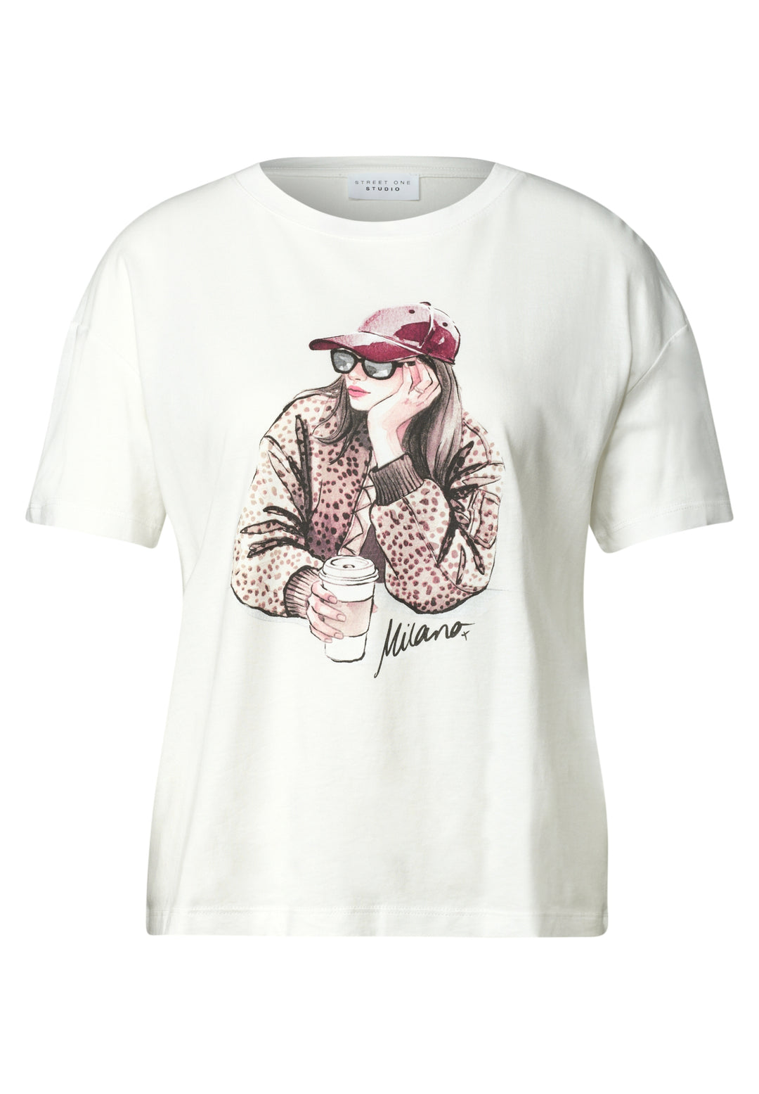 Studio_Lady print shirt, off white 30108 Bild 1