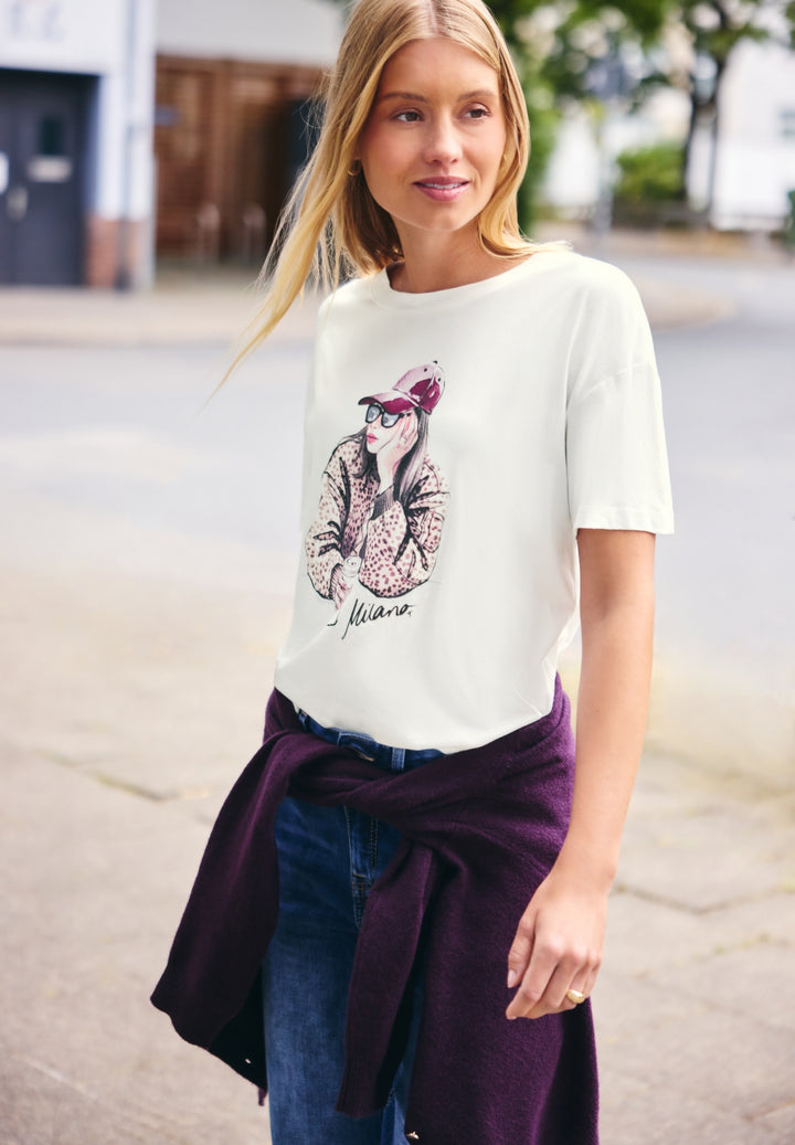 Studio_Lady print shirt, off white 30108 Bild 3