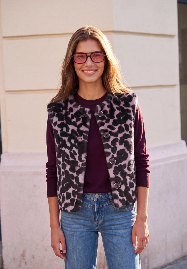 Studio Leo Fake Fur Vest, pearly rose 37881 Bild 3