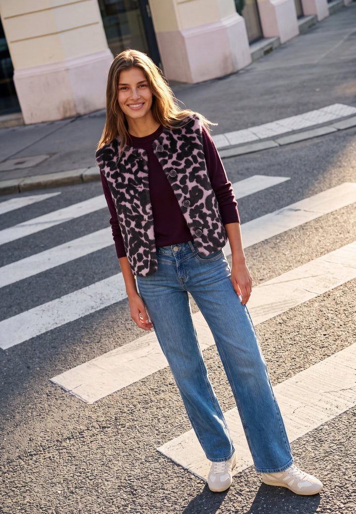 Studio Leo Fake Fur Vest, pearly rose 37881 Bild 5