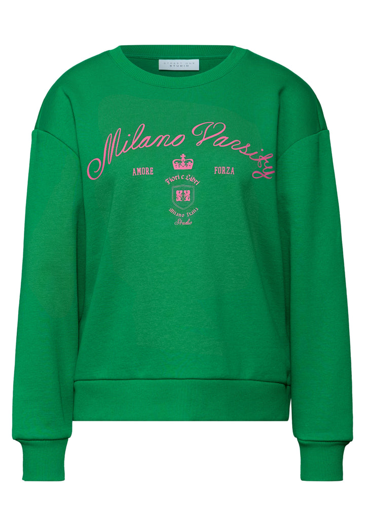Studio Loose Fit Crewneck w. A, bold green 27269 Bild 1