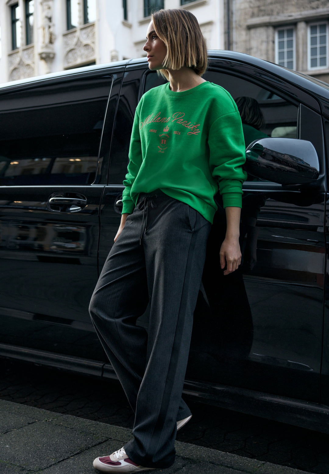 Studio Loose Fit Crewneck w. A, bold green 27269 Bild 5