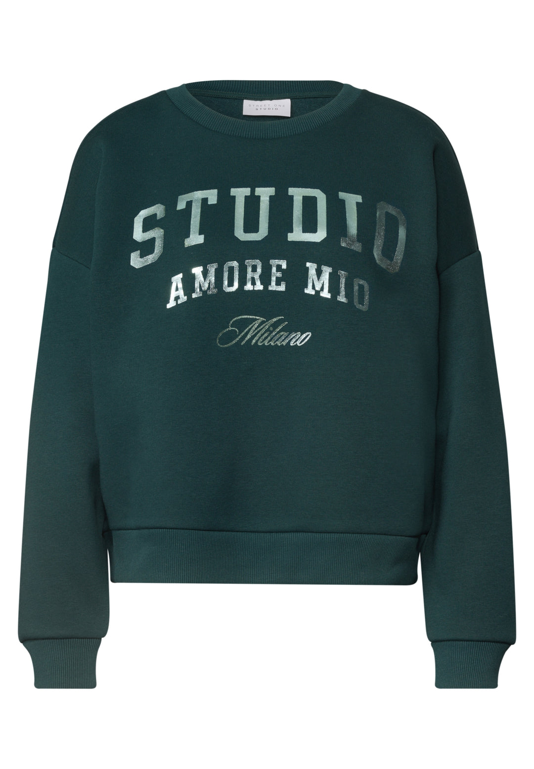 Studio Loose Fit Crewneck w. A, mossed green 28111 Bild 1