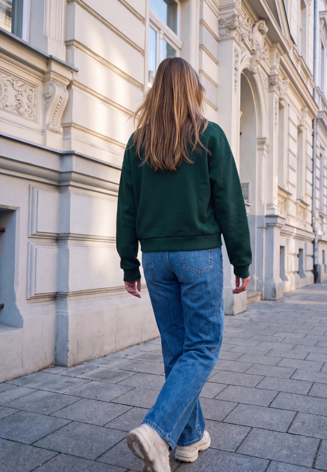 Studio Loose Fit Crewneck w. A, mossed green 28111 Bild 4