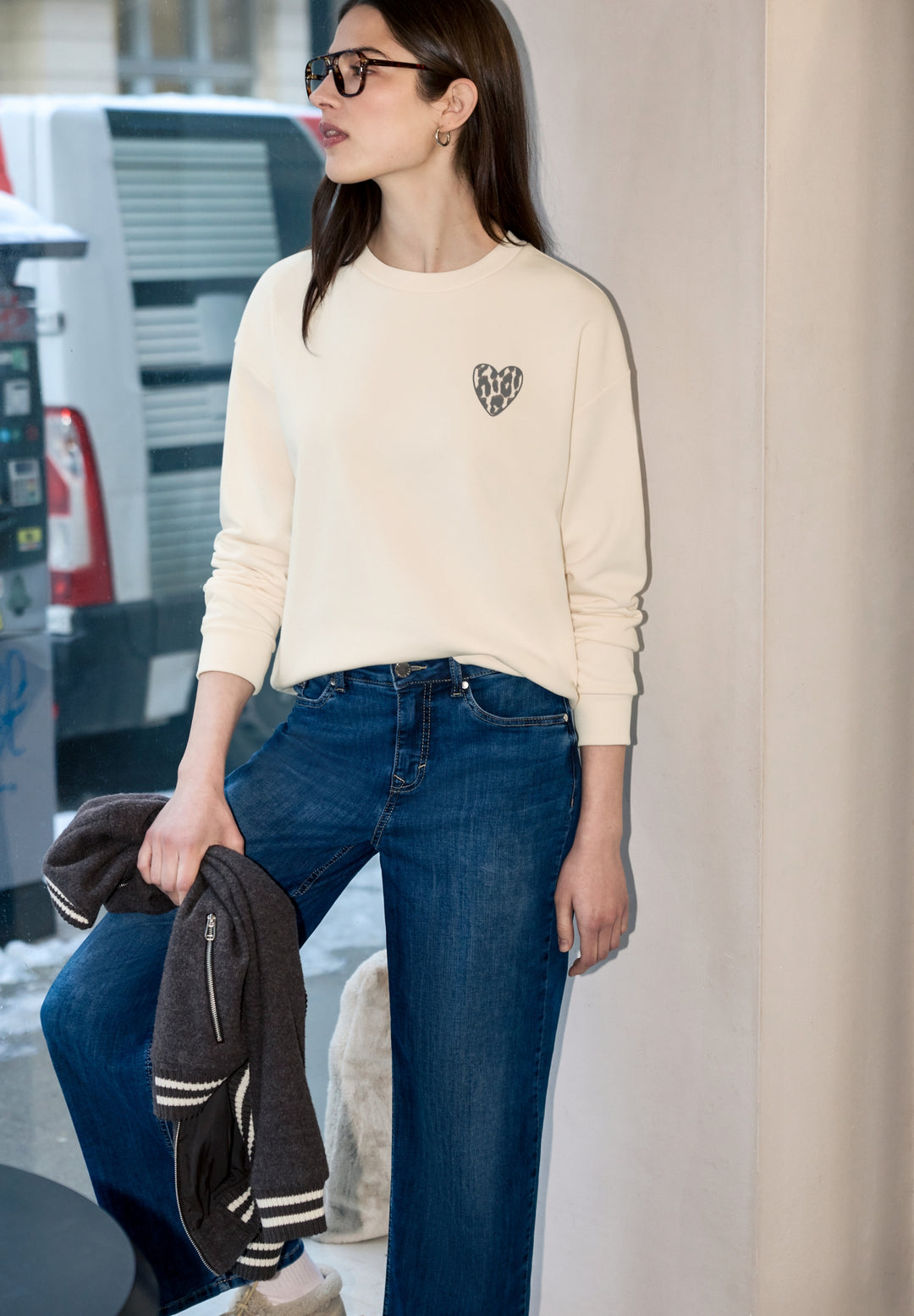 Studio Loose Fit Crewneck w. C, soft beige 36351 Bild 6