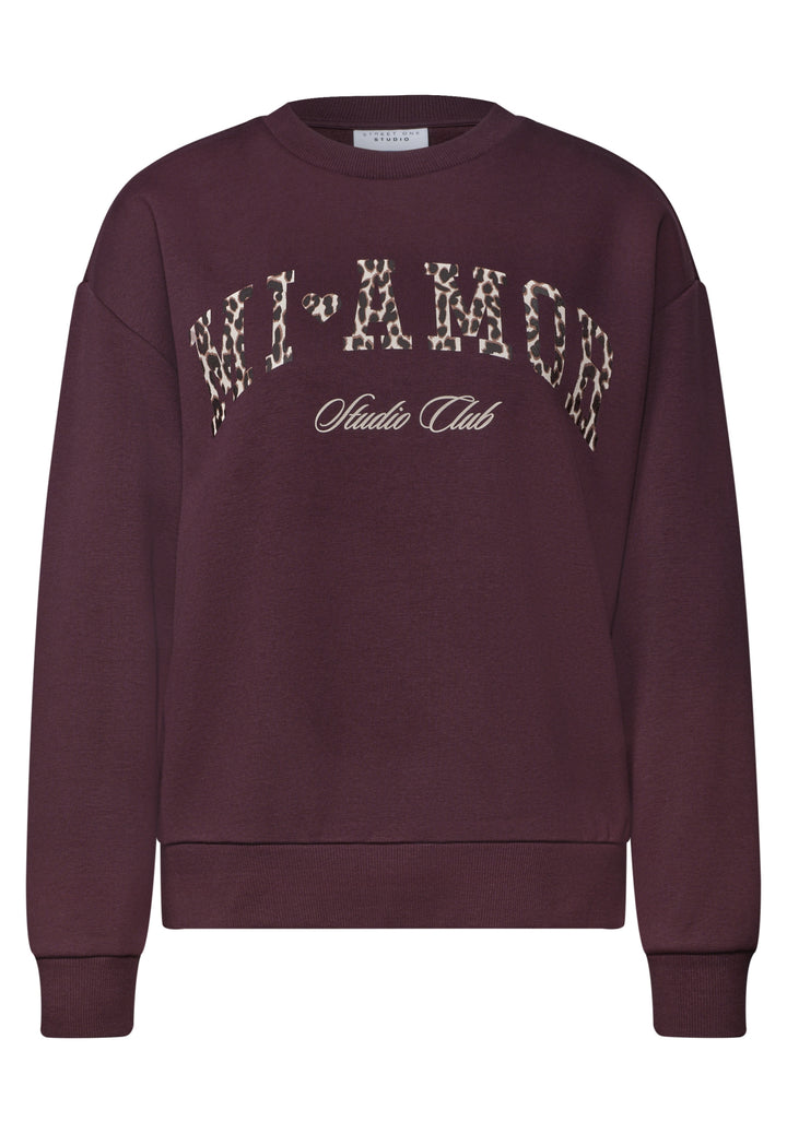 Studio Loose Fit Crewneck w. P, very berry 27464 Bild 1