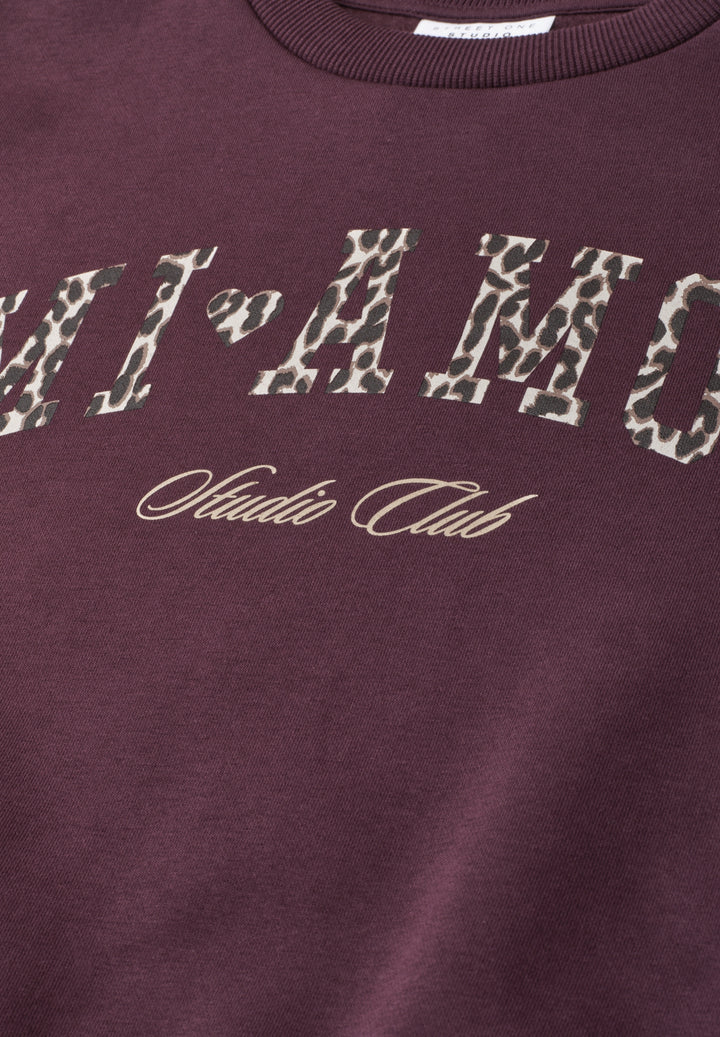 Studio Loose Fit Crewneck w. P, very berry 27464 Bild 2