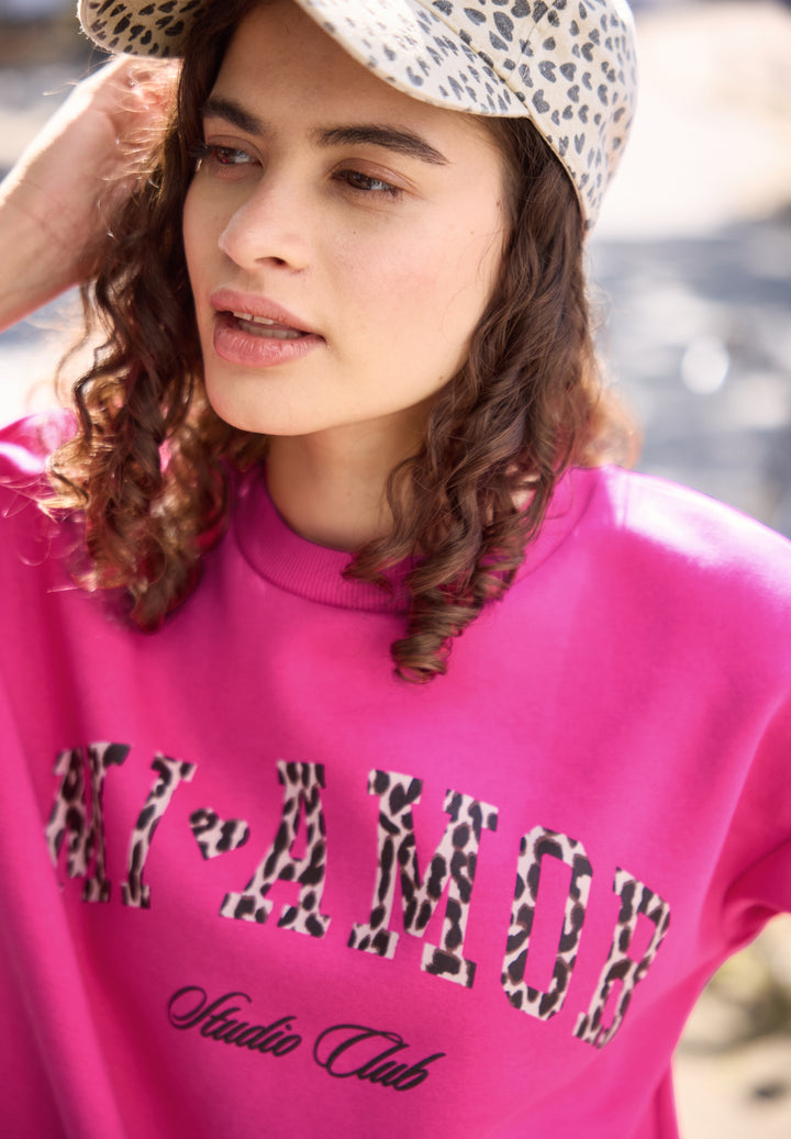 Studio Loose Fit Crewneck w. P, ruby raspberry 27939 Bild 6