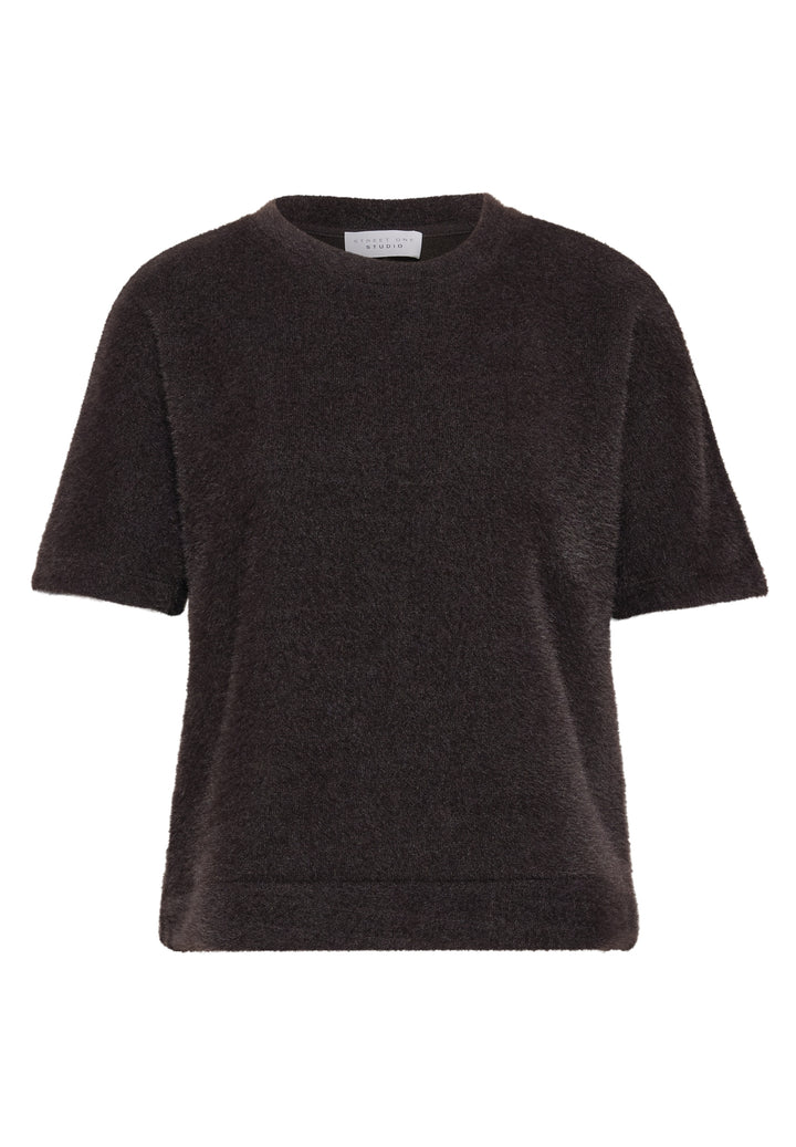 Studio_LTD QR_Fluffy knit look, charred brown 17850 Bild 1